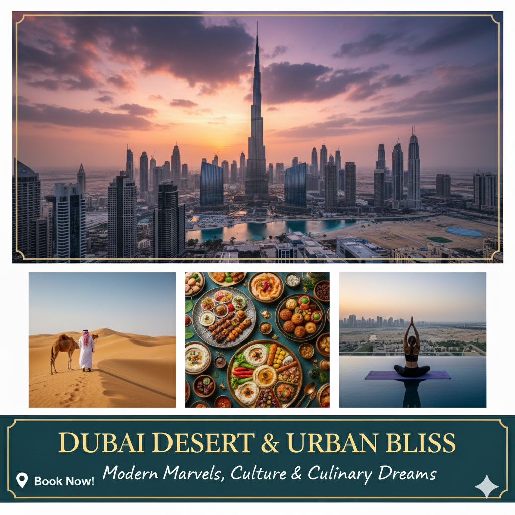 “Dubai Tour Packages – City Tours, Desert Safari & Luxury Experiences” “Dubai tour package – Burj Khalifa, Desert Safari, Palm Jumeirah, Dubai Mall, and city sightseeing.”